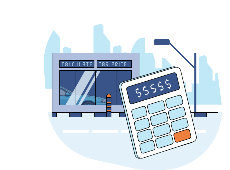 Illustration for step 1: Calculate car cost with delivery